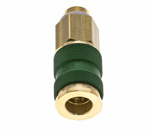 Messing DN 7.2 (Euro) Groen-Coded Luchtkoppeling Snelkoppeling G 1/4 inch Buitendraad