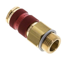 Messing DN 7.2 (Euro) Rood-Coded Luchtkoppeling Snelkoppeling G 1/2 inch Buitendraad