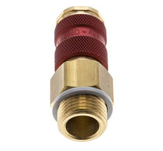 Messing DN 7.2 (Euro) Rood-Coded Luchtkoppeling Snelkoppeling G 1/2 inch Buitendraad