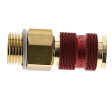 Messing DN 7.2 (Euro) Rood-Coded Luchtkoppeling Snelkoppeling G 1/2 inch Buitendraad
