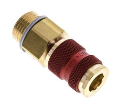 Messing DN 7.2 (Euro) Rood-Coded Luchtkoppeling Snelkoppeling G 1/2 inch Buitendraad