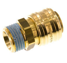 Messing DN 7.2 (Euro) Luchtkoppeling Snelkoppeling G 1/2 inch Buitendraad Double Shut-Off