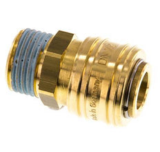 Messing DN 7.2 (Euro) Luchtkoppeling Snelkoppeling G 1/2 inch Buitendraad Double Shut-Off