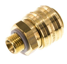 Messing DN 7.2 (Euro) Luchtkoppeling Snelkoppeling G 1/4 inch Buitendraad Double Shut-Off