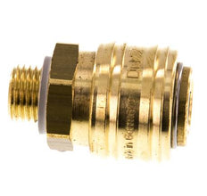 Messing DN 7.2 (Euro) Luchtkoppeling Snelkoppeling G 1/4 inch Buitendraad Double Shut-Off