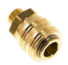 Messing DN 7.2 (Euro) Luchtkoppeling Snelkoppeling G 1/4 inch Buitendraad Double Shut-Off