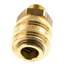 Messing DN 7.2 (Euro) Luchtkoppeling Snelkoppeling G 1/4 inch Buitendraad Double Shut-Off