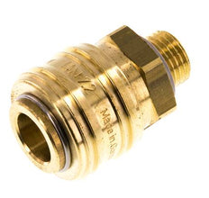 Messing DN 7.2 (Euro) Luchtkoppeling Snelkoppeling G 1/4 inch Buitendraad Double Shut-Off