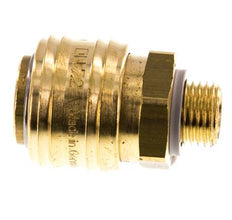Messing DN 7.2 (Euro) Luchtkoppeling Snelkoppeling G 1/4 inch Buitendraad Double Shut-Off
