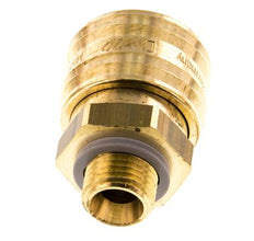 Messing DN 7.2 (Euro) Luchtkoppeling Snelkoppeling G 1/4 inch Buitendraad Double Shut-Off