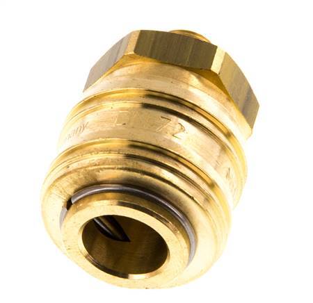 Messing DN 7.2 (Euro) Luchtkoppeling Snelkoppeling G 1/8 inch Buitendraad Double Shut-Off