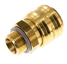 Messing DN 7.2 (Euro) Luchtkoppeling Snelkoppeling G 3/8 inch Buitendraad Double Shut-Off