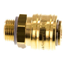 Messing DN 7.2 (Euro) Luchtkoppeling Snelkoppeling G 3/8 inch Buitendraad Double Shut-Off