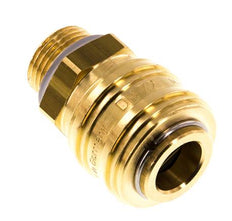 Messing DN 7.2 (Euro) Luchtkoppeling Snelkoppeling G 3/8 inch Buitendraad Double Shut-Off
