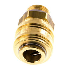 Messing DN 7.2 (Euro) Luchtkoppeling Snelkoppeling G 3/8 inch Buitendraad Double Shut-Off