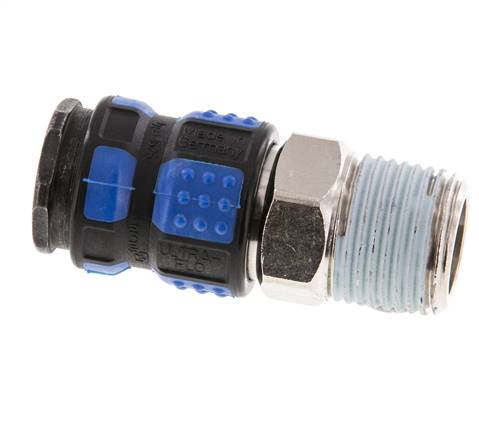 Vernikkeld Messing DN 7.8 Luchtkoppeling Snelkoppeling R 1/2 inch Buitendraad