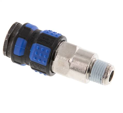 Vernikkeld Messing DN 7.8 Luchtkoppeling Snelkoppeling R 1/4 inch Buitendraad