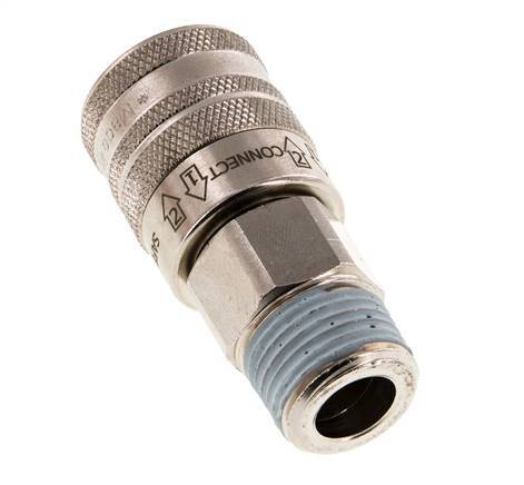 Vernikkeld Messing DN 7.8 Safety Luchtkoppeling Snelkoppeling R 1/2 inch Buitendraad