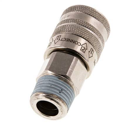 Vernikkeld Messing DN 7.8 Safety Luchtkoppeling Snelkoppeling R 1/2 inch Buitendraad