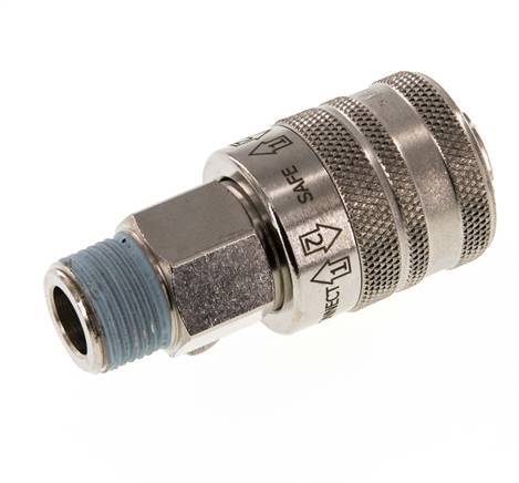 Vernikkeld Messing DN 7.8 Safety Luchtkoppeling Snelkoppeling R 3/8 inch Buitendraad