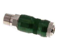 Nickel-plated Brass DN 7.8 Safety Air Coupling Socket with Slide Sleeve R 1/2 inch Male