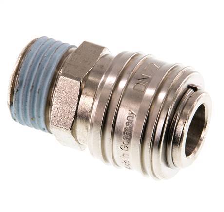 Vernikkeld Messing DN 7.2 (Euro) Luchtkoppeling Snelkoppeling G 1/2 inch Buitendraad Double Shut-Off