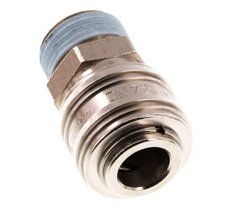 Vernikkeld Messing DN 7.2 (Euro) Luchtkoppeling Snelkoppeling G 1/2 inch Buitendraad Double Shut-Off