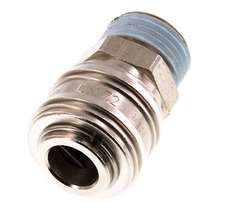 Vernikkeld Messing DN 7.2 (Euro) Luchtkoppeling Snelkoppeling G 1/2 inch Buitendraad Double Shut-Off