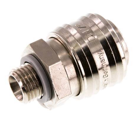 Vernikkeld Messing DN 7.2 (Euro) Luchtkoppeling Snelkoppeling G 1/4 inch Buitendraad Double Shut-Off