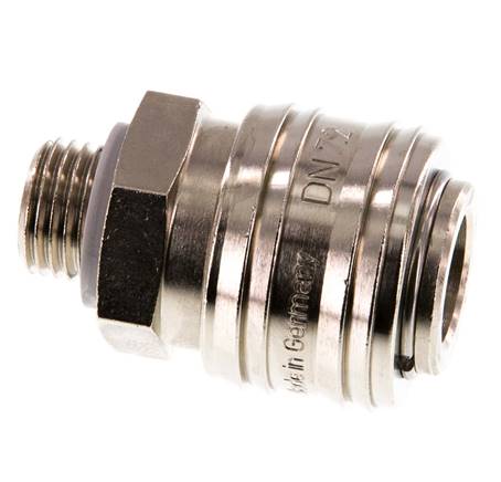 Vernikkeld Messing DN 7.2 (Euro) Luchtkoppeling Snelkoppeling G 1/4 inch Buitendraad