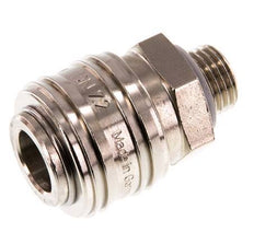 Vernikkeld Messing DN 7.2 (Euro) Luchtkoppeling Snelkoppeling G 1/4 inch Buitendraad Double Shut-Off