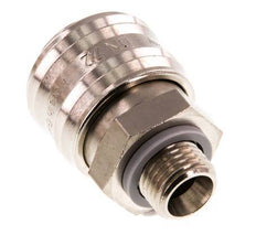 Vernikkeld Messing DN 7.2 (Euro) Luchtkoppeling Snelkoppeling G 1/4 inch Buitendraad Double Shut-Off