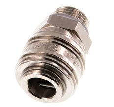Vernikkeld Messing DN 7.2 (Euro) Luchtkoppeling Snelkoppeling G 3/8 inch Buitendraad Double Shut-Off