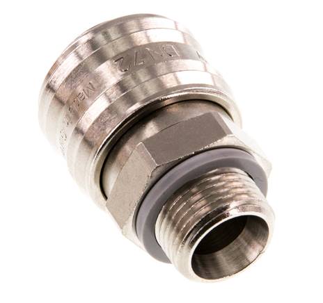 Vernikkeld Messing DN 7.2 (Euro) Luchtkoppeling Snelkoppeling G 3/8 inch Buitendraad