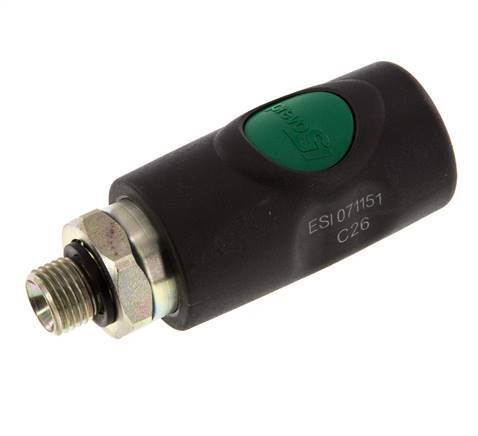 Composiet materiaal DN 7.4 Safety Luchtkoppeling Snelkoppeling met Drukknop G 1/4 inch Buitendraad