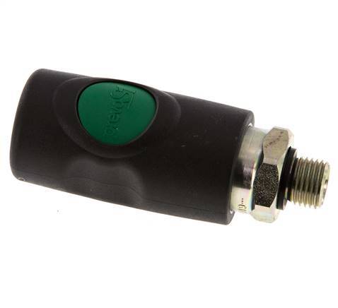 Composiet materiaal DN 7.4 Safety Luchtkoppeling Snelkoppeling met Drukknop G 1/4 inch Buitendraad