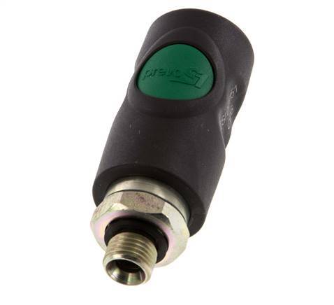 Composiet materiaal DN 7.4 Safety Luchtkoppeling Snelkoppeling met Drukknop G 1/4 inch Buitendraad