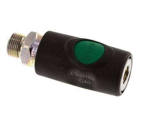 Composiet materiaal DN 7.4 Safety Luchtkoppeling Snelkoppeling met Drukknop G 3/8 inch Buitendraad