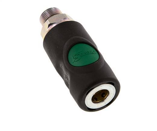 Composiet materiaal DN 7.4 Safety Luchtkoppeling Snelkoppeling met Drukknop G 3/8 inch Buitendraad