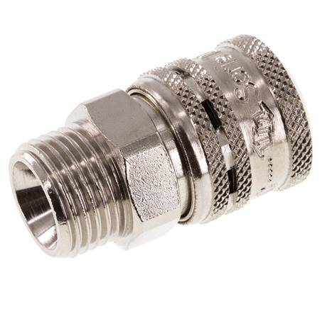 Staal/Messing DN 7.2 (Euro) Safety Luchtkoppeling Snelkoppeling G 1/2 inch Buitendraad