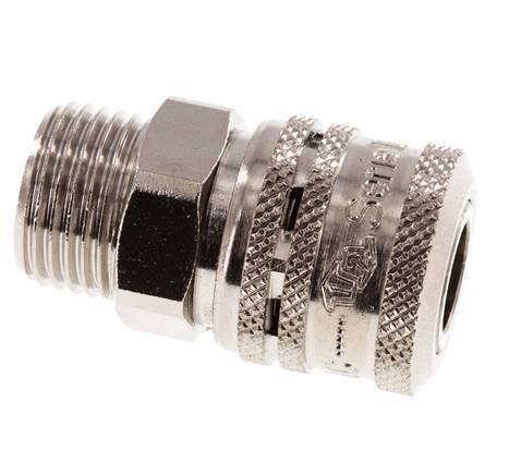 Staal/Messing DN 7.2 (Euro) Safety Luchtkoppeling Snelkoppeling G 1/2 inch Buitendraad