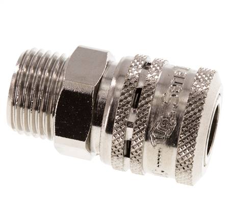 Staal/Messing DN 7.2 (Euro) Safety Luchtkoppeling Snelkoppeling G 1/2 inch Buitendraad