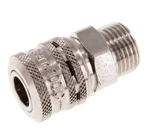 Staal/Messing DN 7.2 (Euro) Safety Luchtkoppeling Snelkoppeling G 1/2 inch Buitendraad