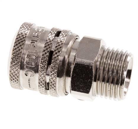Staal/Messing DN 7.2 (Euro) Safety Luchtkoppeling Snelkoppeling G 1/2 inch Buitendraad