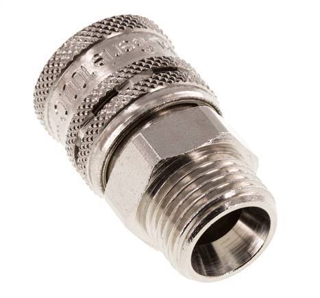 Staal/Messing DN 7.2 (Euro) Safety Luchtkoppeling Snelkoppeling G 1/2 inch Buitendraad
