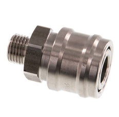 RVS DN 7.2 (Euro) Luchtkoppeling Snelkoppeling G 1/4 inch Buitendraad Double Shut-Off
