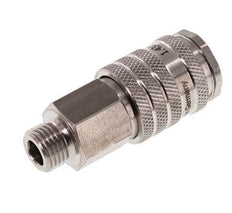 RVS DN 7.8 Luchtkoppeling Snelkoppeling G 1/4 inch Buitendraad Double Shut-Off