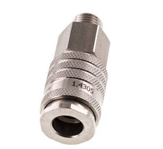RVS DN 7.8 Luchtkoppeling Snelkoppeling G 1/4 inch Buitendraad Double Shut-Off