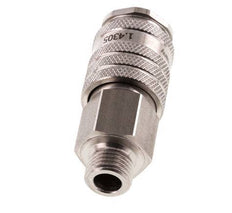 RVS DN 7.8 Luchtkoppeling Snelkoppeling G 1/4 inch Buitendraad Double Shut-Off