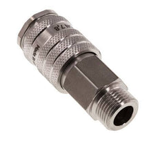 RVS DN 7.8 Luchtkoppeling Snelkoppeling G 3/8 inch Buitendraad Double Shut-Off